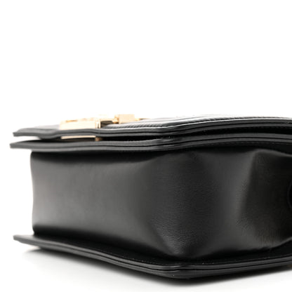 Chanel Calfskin Pearl Smal Chanel Pearls Boy Flap Black 10 of 12