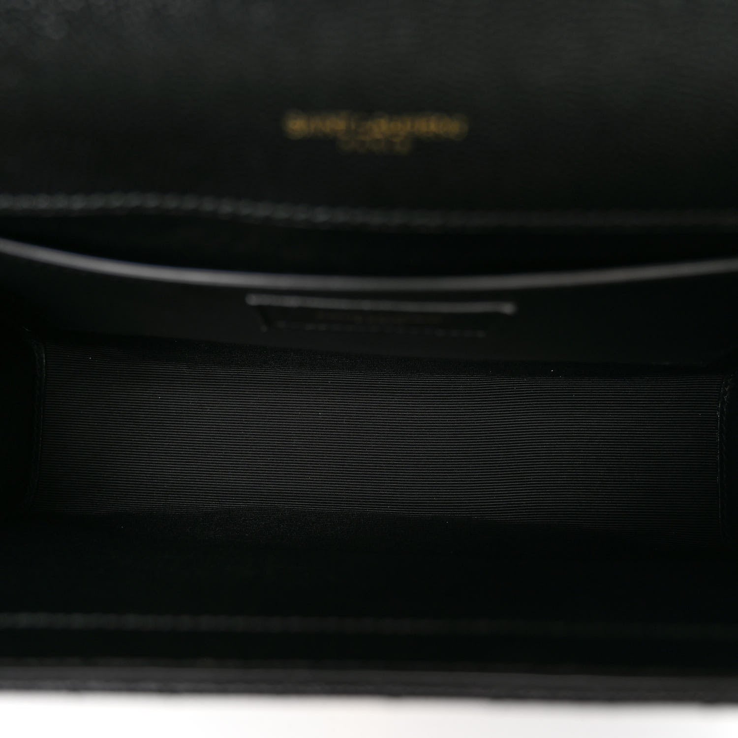 Saint Laurent Grain De Poudre Textured Mixed Matelasse Triquilt Medium Monogram Satchel Black 5 of 9