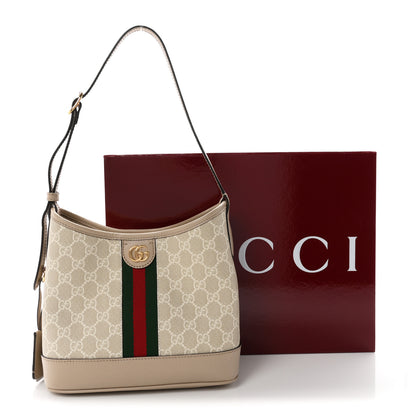 Gucci GG Supreme Monogram Web Small Ophidia Shoulder Bag Beige White Oatmeal 11 of 11