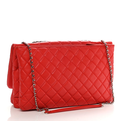 Chanel Lambskin Quilted Chanel 3 Maxi Flap Bag Red 4 of 37