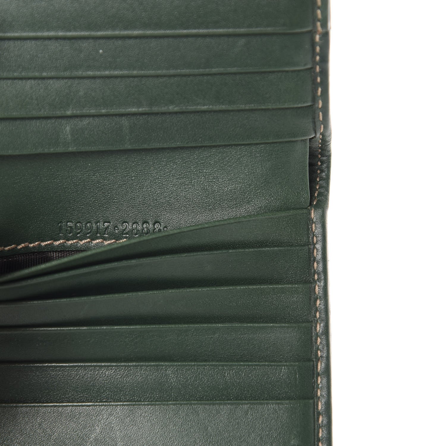 Gucci Guccissima Wave French Wallet Boston Green 7 of 7