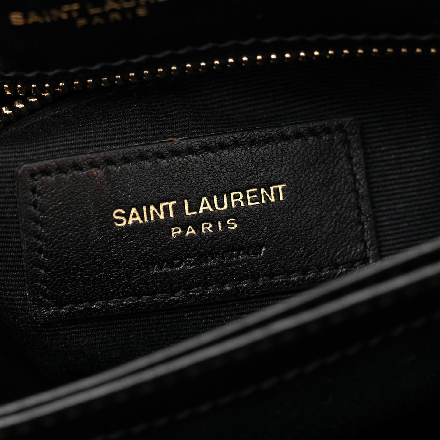 Calfskin Y Quilted Monogram Toy Loulou Crossbody Bag Black