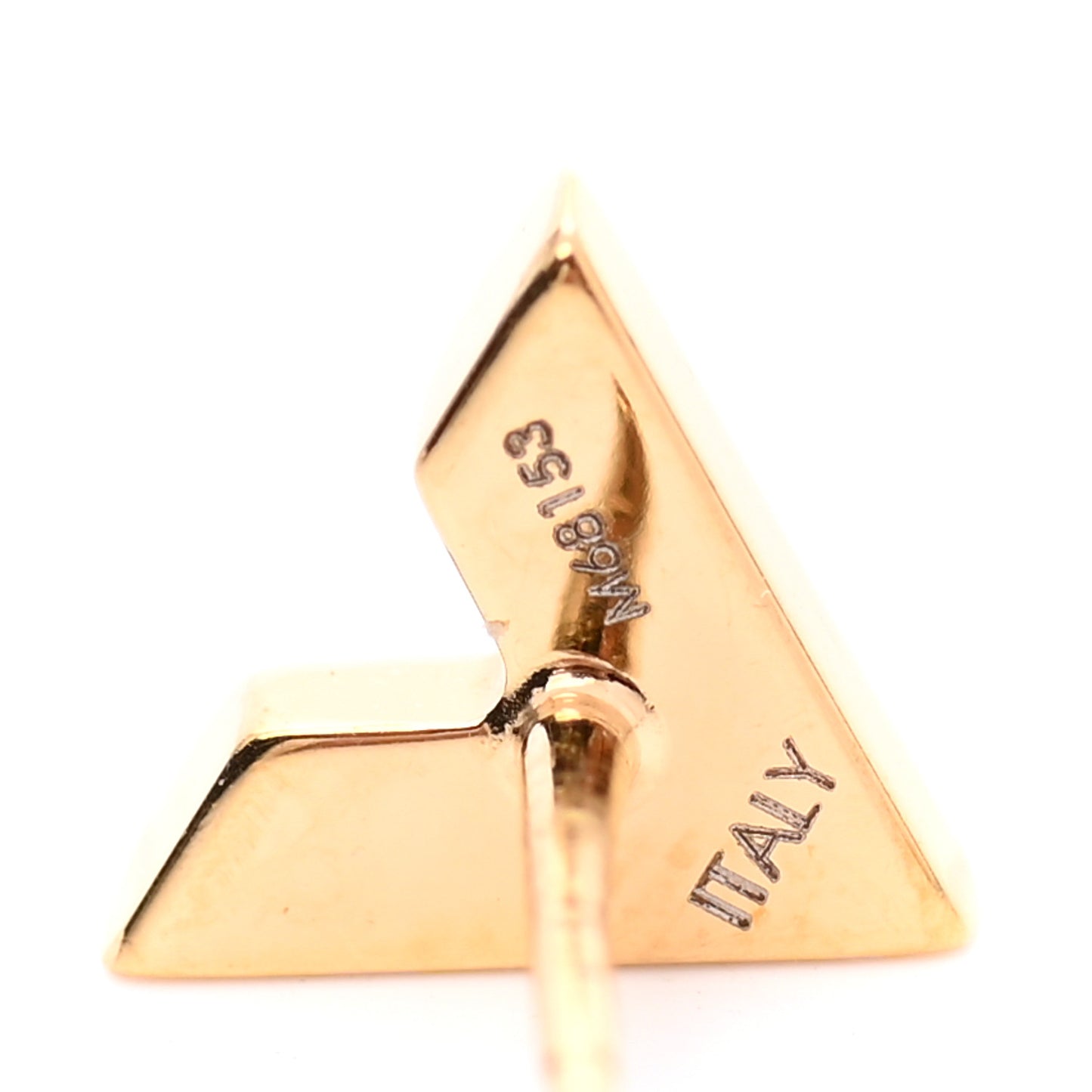 Brass Essential V Stud Earrings Gold