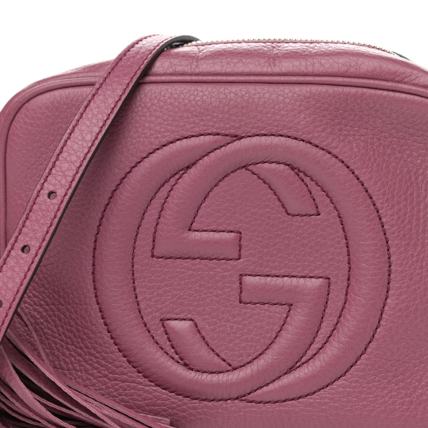 Gucci Pebbled Calfskin Small Soho Disco Bag Peonia Flower 8 of 15