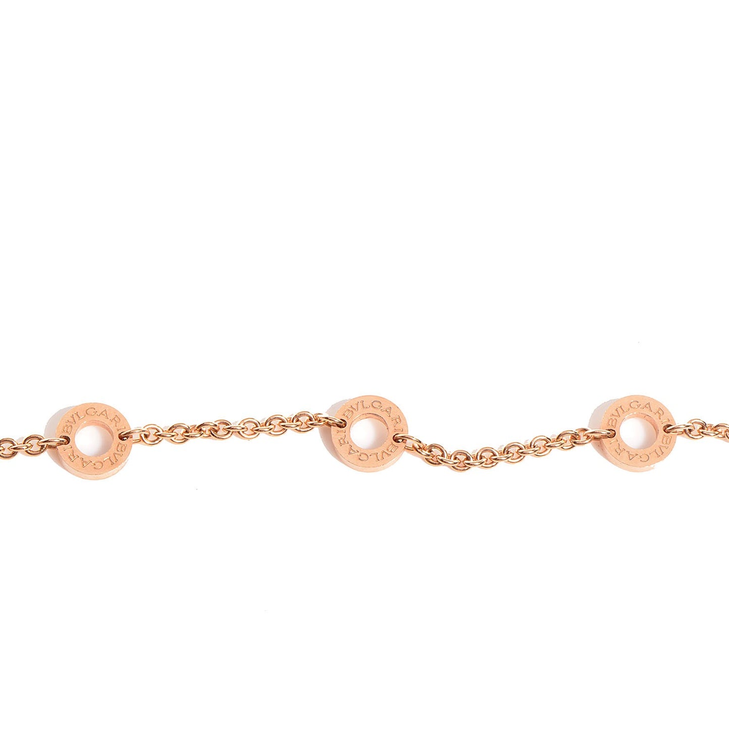 18K Rose Gold White Ceramic B.Zero1 Pendant Necklace