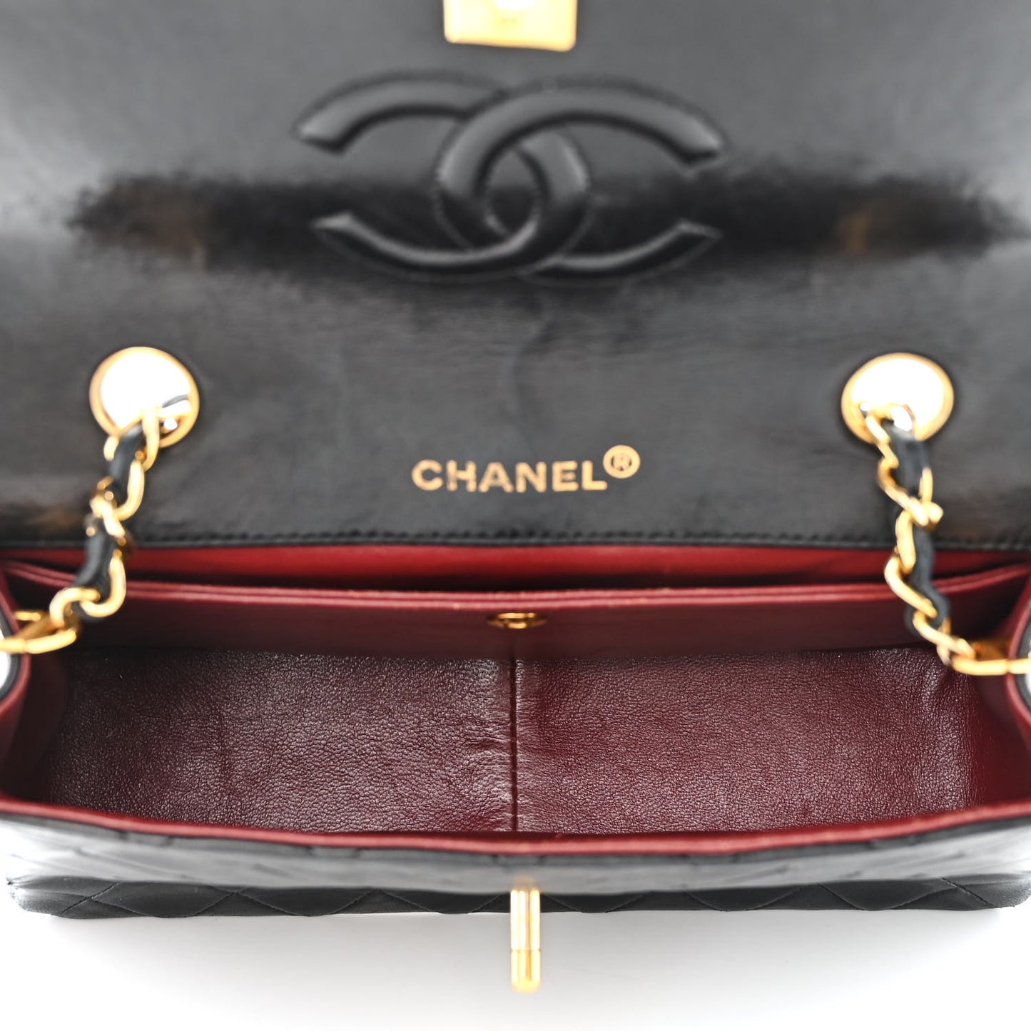 Lambskin Quilted Small Single Flap Black