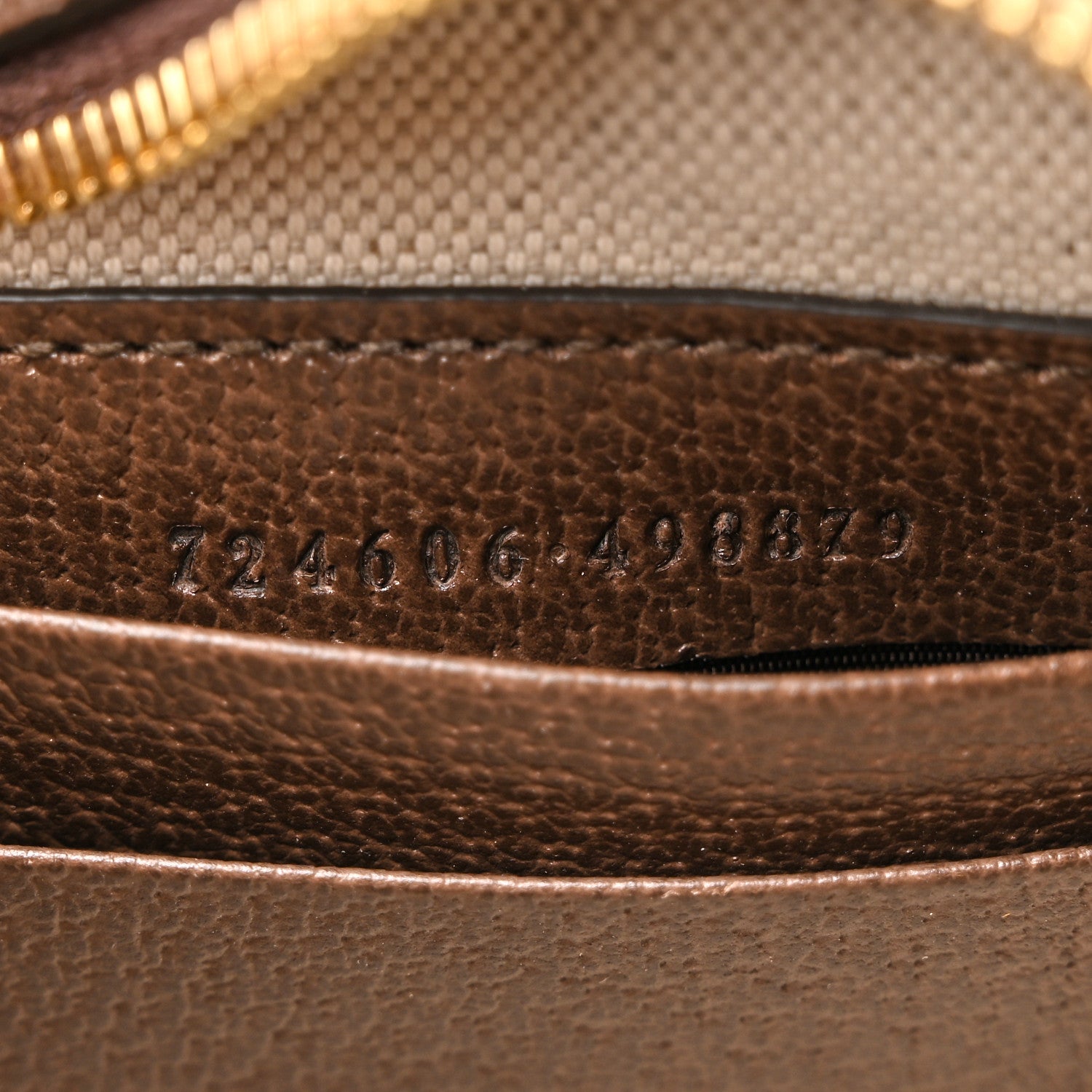 Gucci GG Supreme Monogram Textured Dollar Calfskin Web Mini Ophidia Top Handle Bowler Bag Beige Ebony New Acero 7 of 11