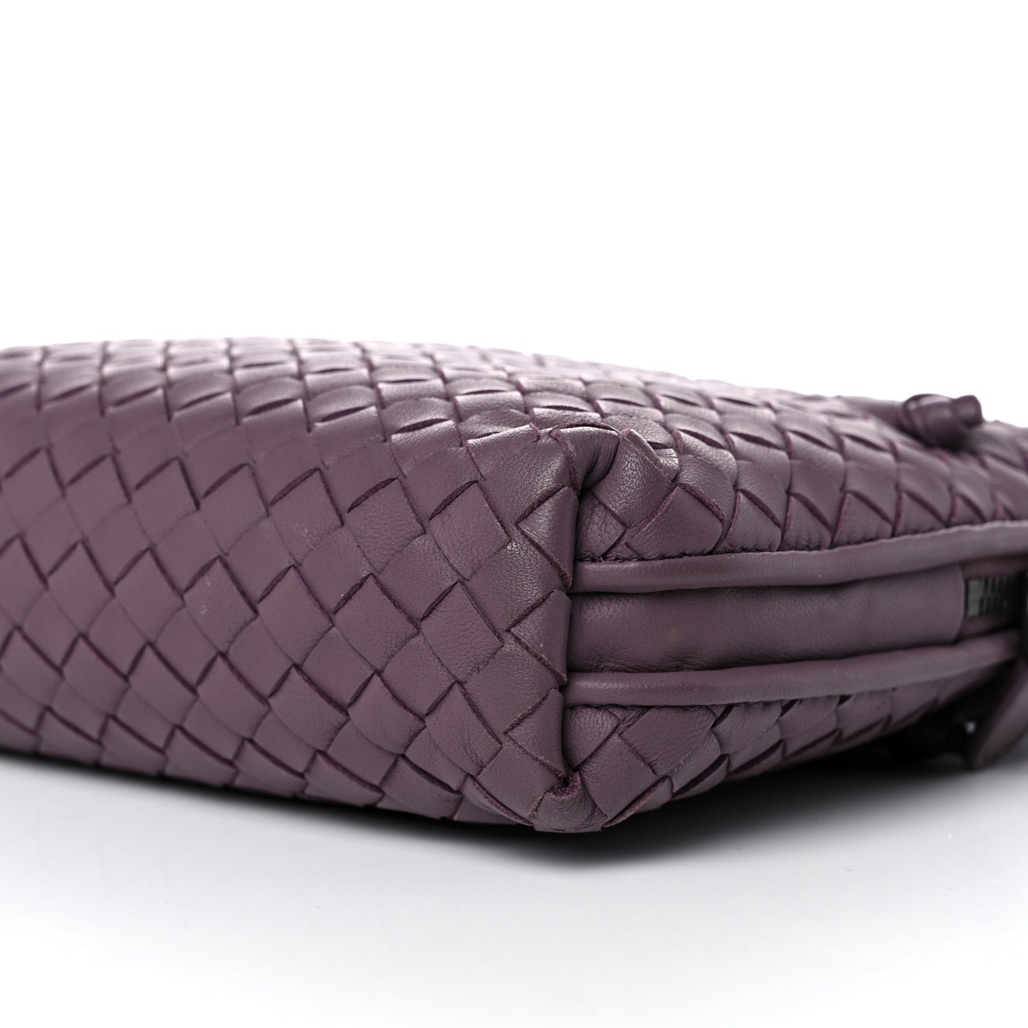 Nappa Intrecciato Pillow Crossbody Messenger Dark Purple
