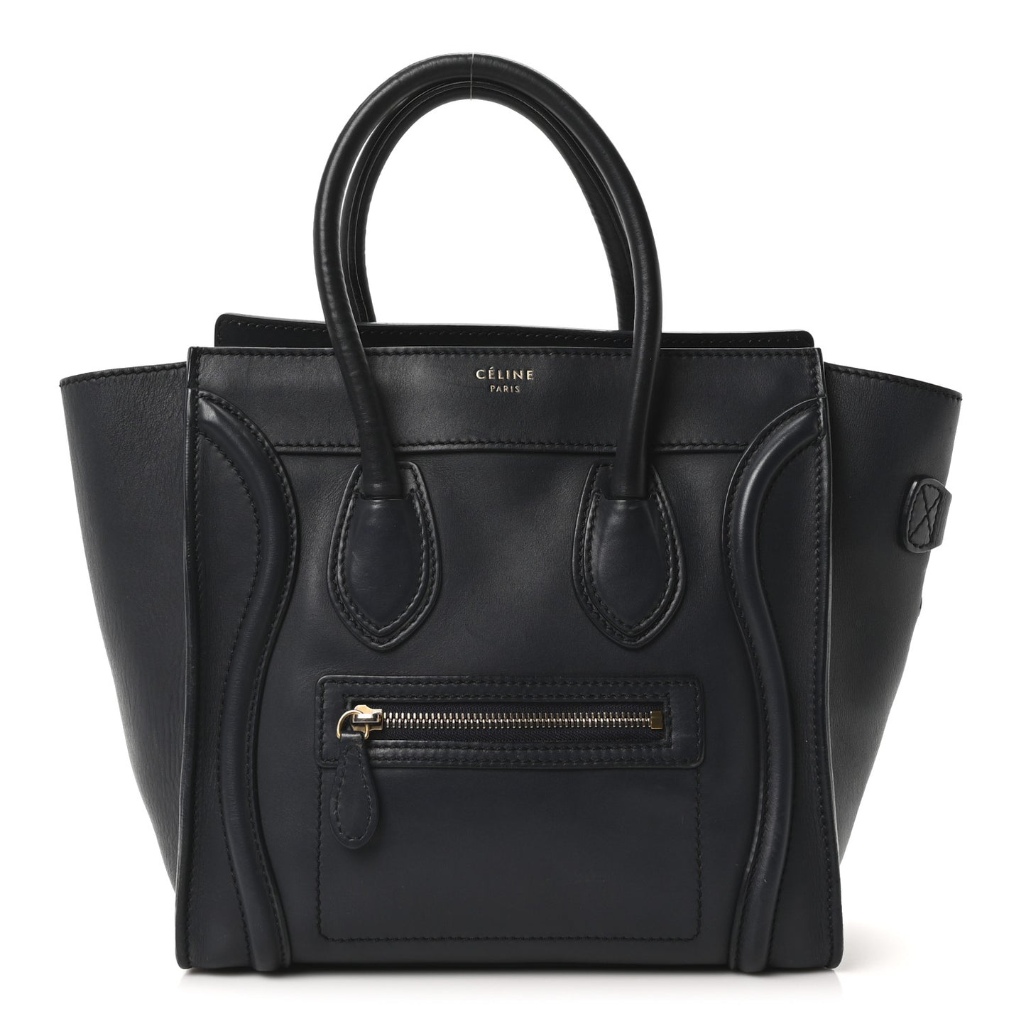 Smooth Calfskin Micro Luggage Navy Blue