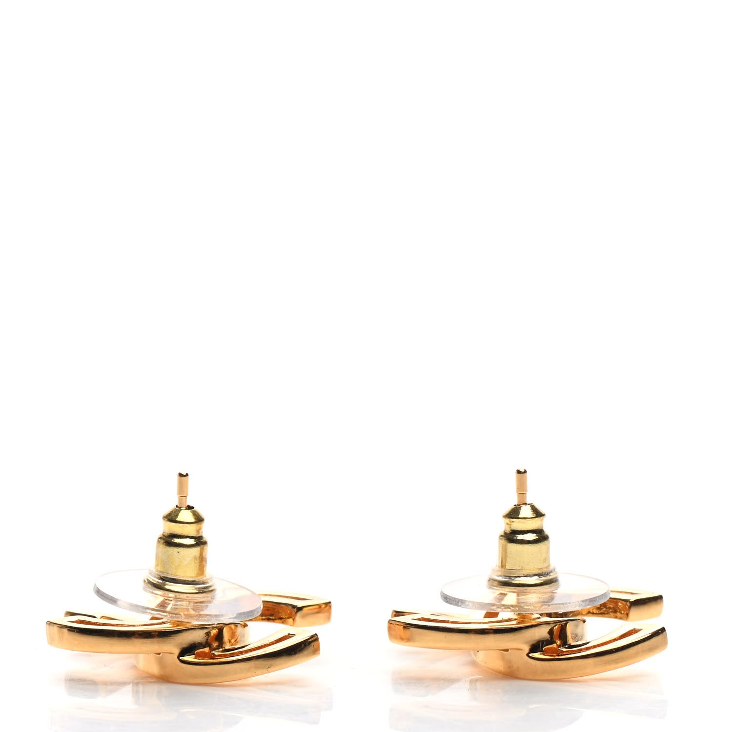 Chanel Metal Obazine CC Earrings Gold 3 of 5