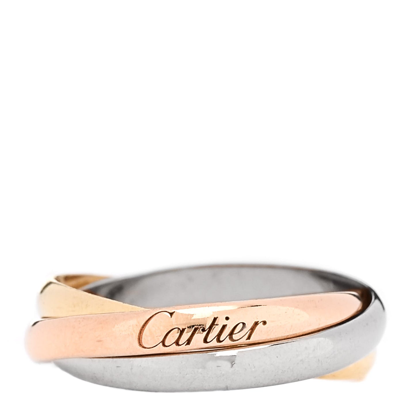 18K Pink Yellow White Gold Small Trinity Ring 57 8