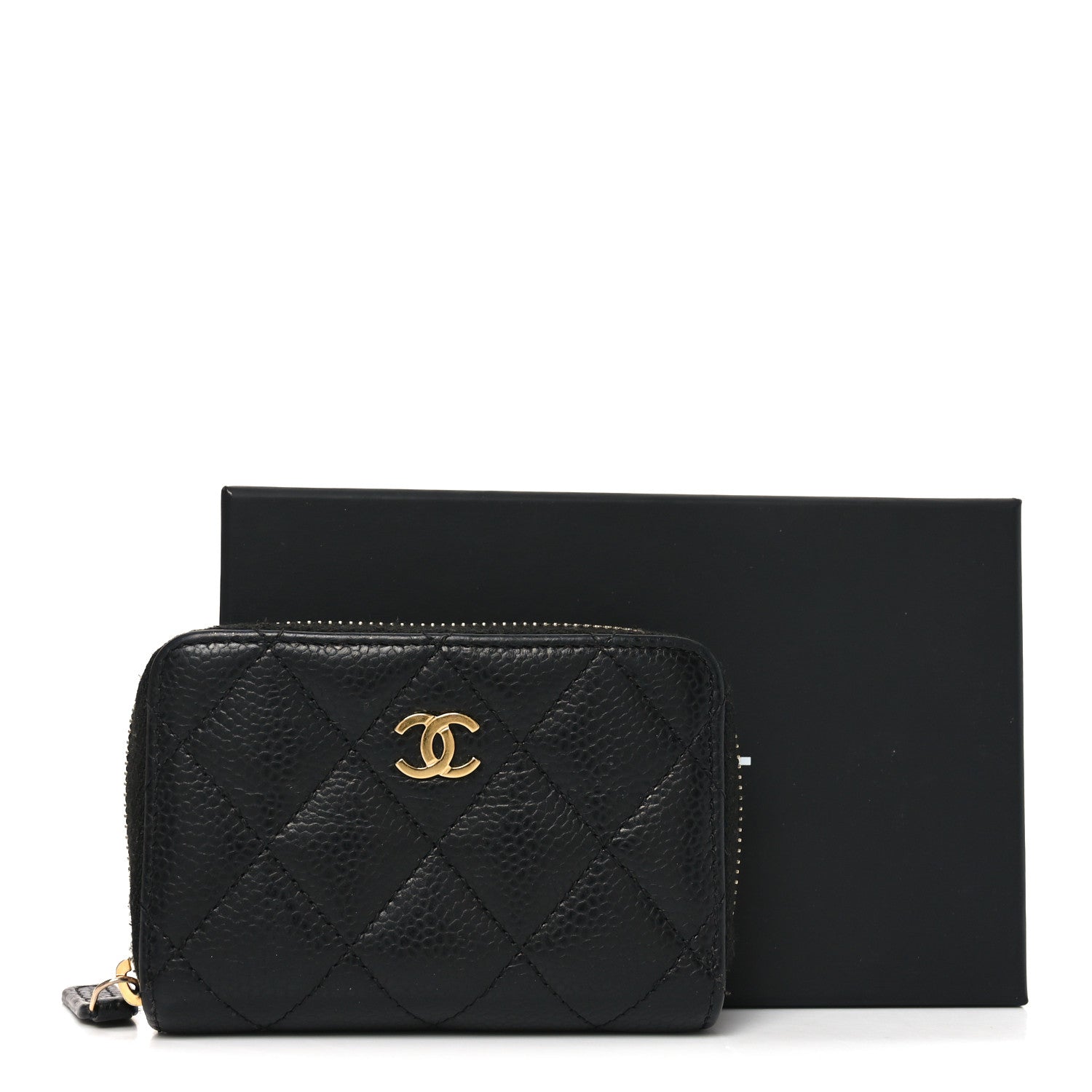 Chanel Caviar Quilted Zip Coin Purse Black 8 of 8