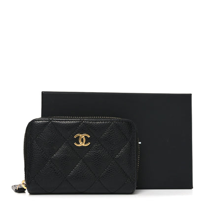 Chanel Caviar Quilted Zip Coin Purse Black 8 of 8