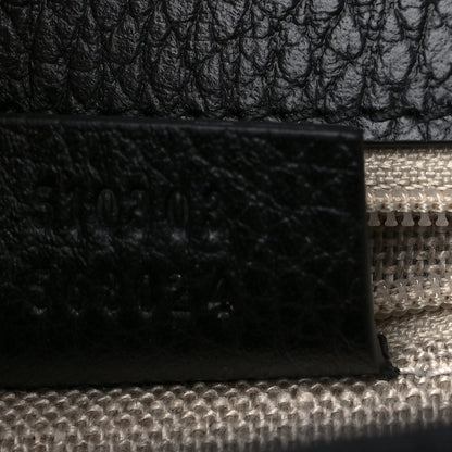 Gucci Dollar Calfskin Interlocking G Shoulder Bag Black 7 of 9