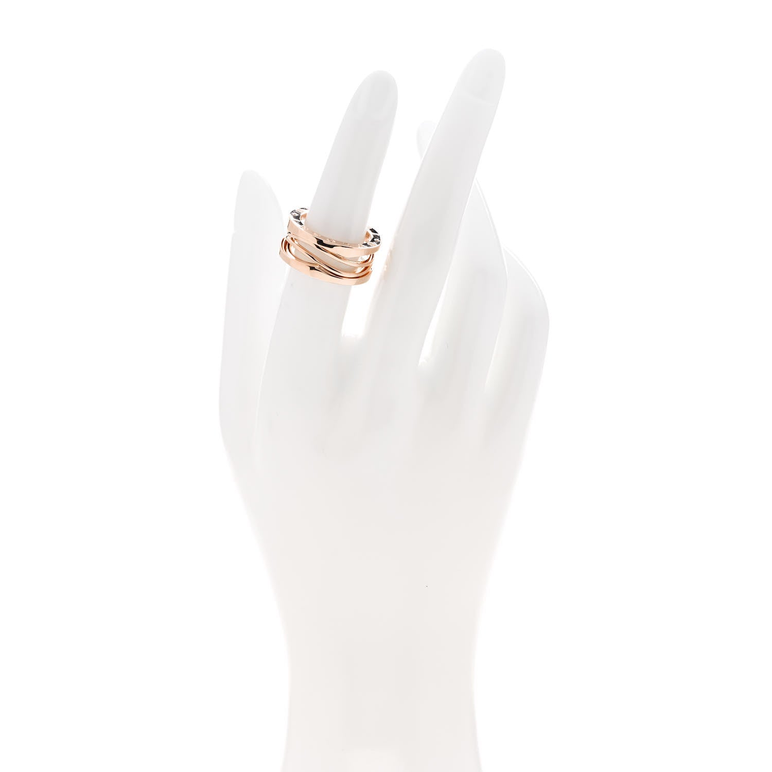 Bulgari 18K Rose Gold B.Zero1 Legend Three-Band Ring 53 6.25 2 of 6