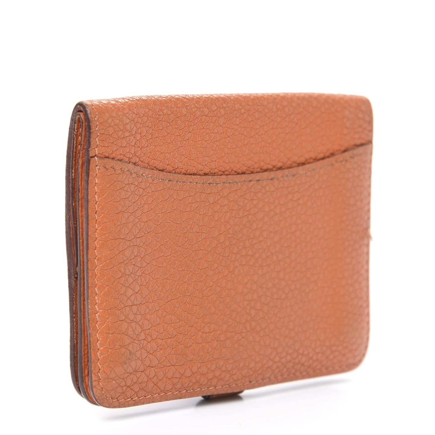 Togo Dogon Card Case Key Holder Orange
