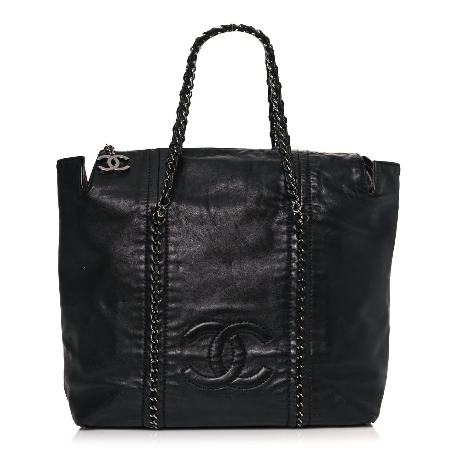 Smooth Calfskin Luxe Ligne Tote Black
