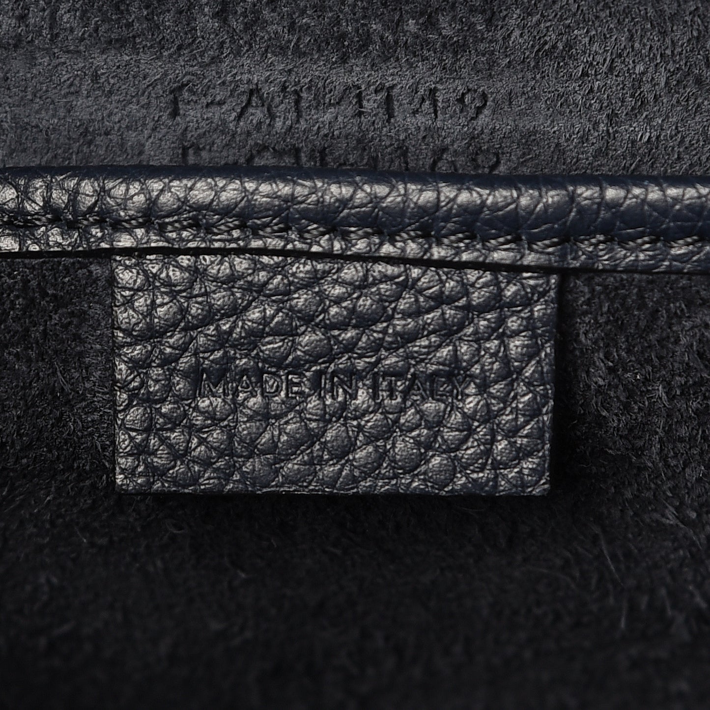 Drummed Calfskin Nano Luggage Midnight