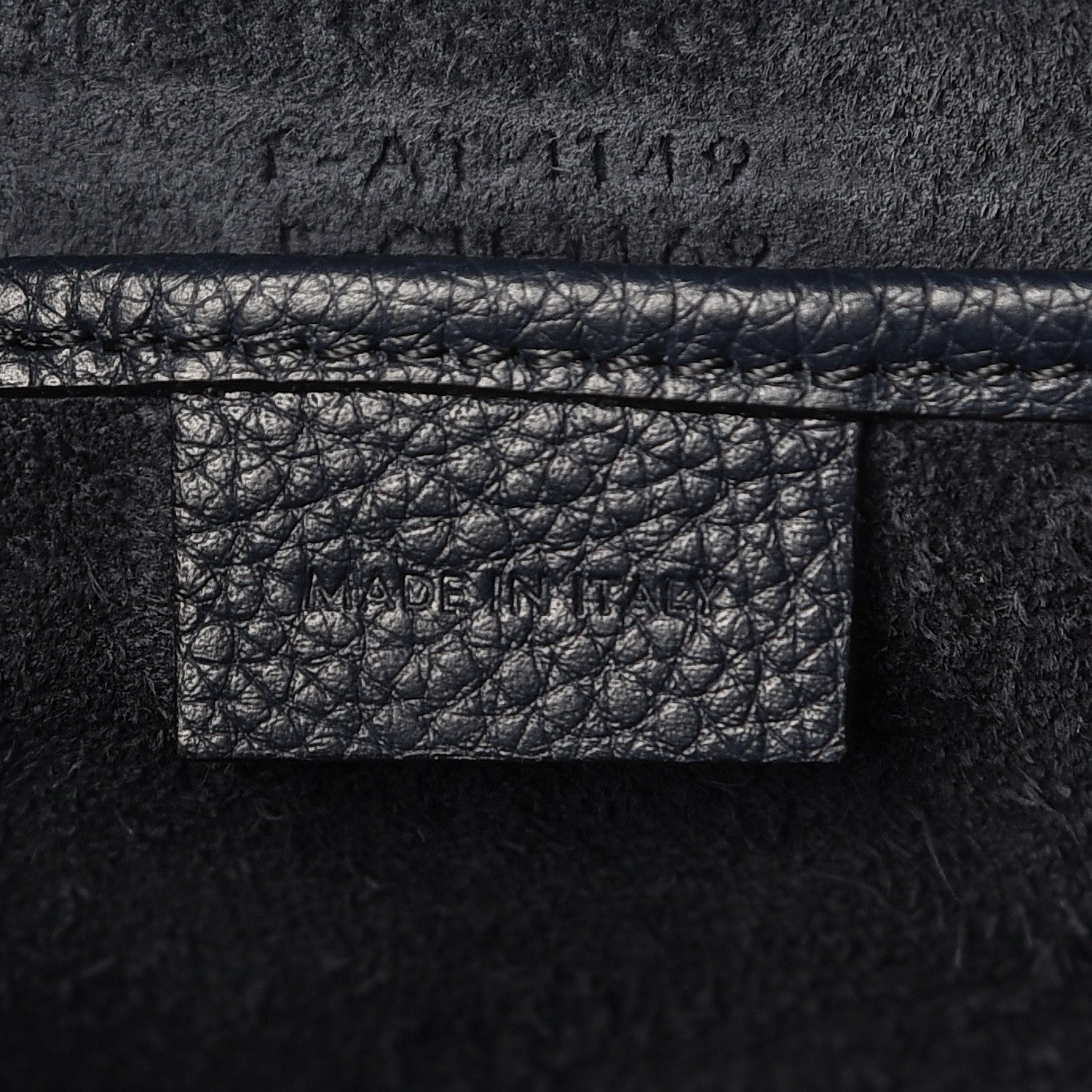 Celine Drummed Calfskin Nano Luggage Midnight 6 of 12