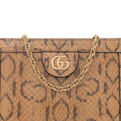Gucci Snakeskin GG Mini Ophidia Chain Shoulder Bag Brown 8 of 10