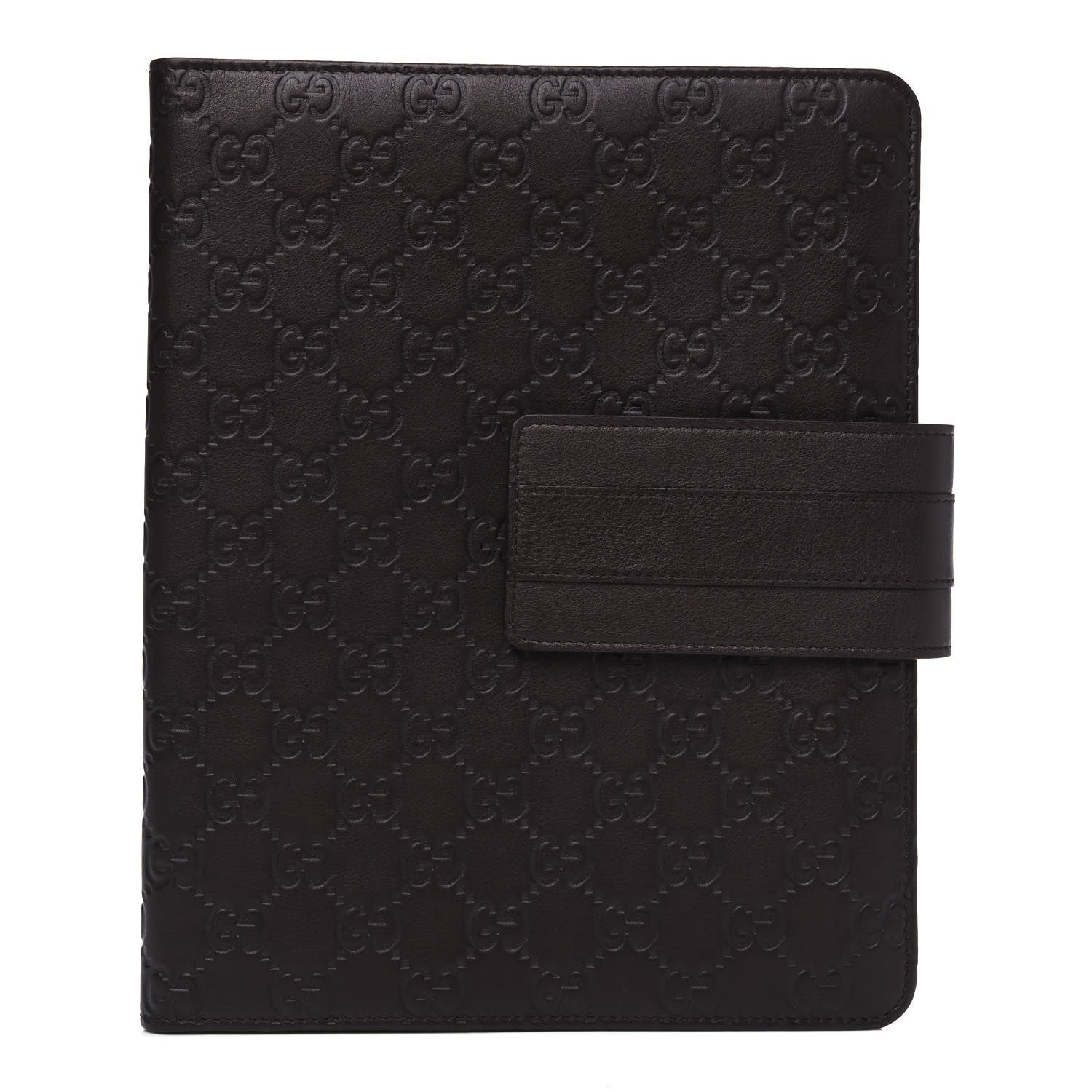 Gucci Soft Guccissima Margaux Calfskin iPad Case Chocolate 1 of 4