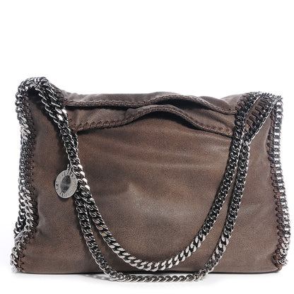 Stella McCartney Faux Leather Shaggy Deer Small Falabella Tote Brown 1 of 7