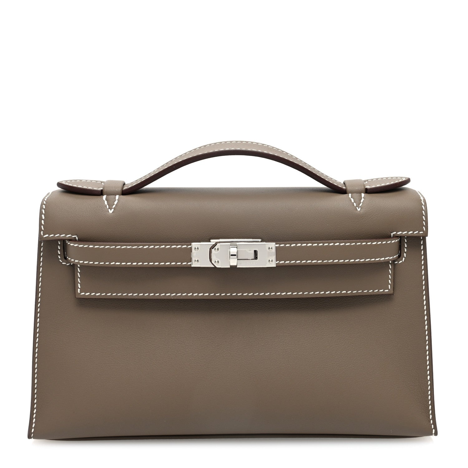 Hermes Swift Kelly Pochette Clutch Etoupe 1 of 11