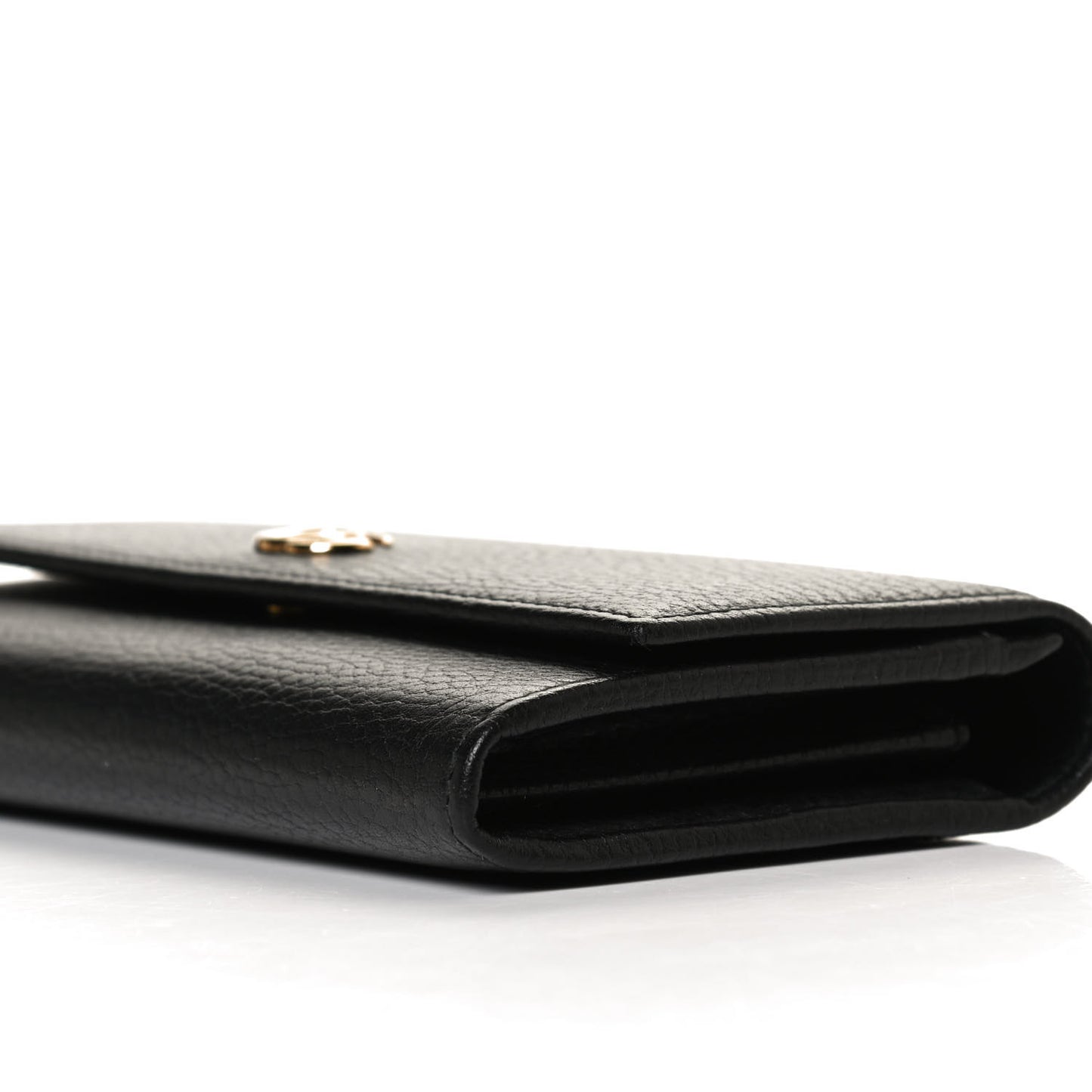 Dollar Calfskin GG Marmont Continental Wallet Black