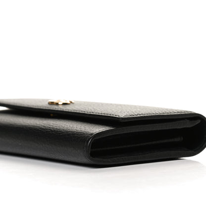 Gucci Dollar Calfskin GG Marmont Continental Wallet Black 7 of 11