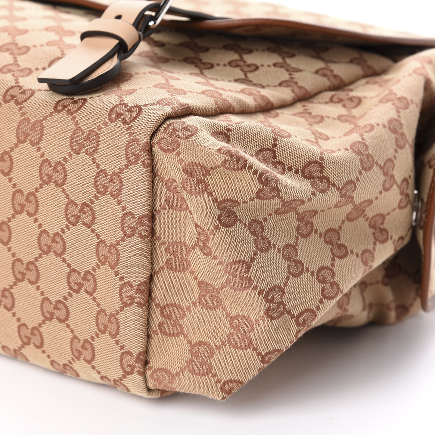 GG Monogram Diaper Bag Beige Ruggine Natural Antique Rose