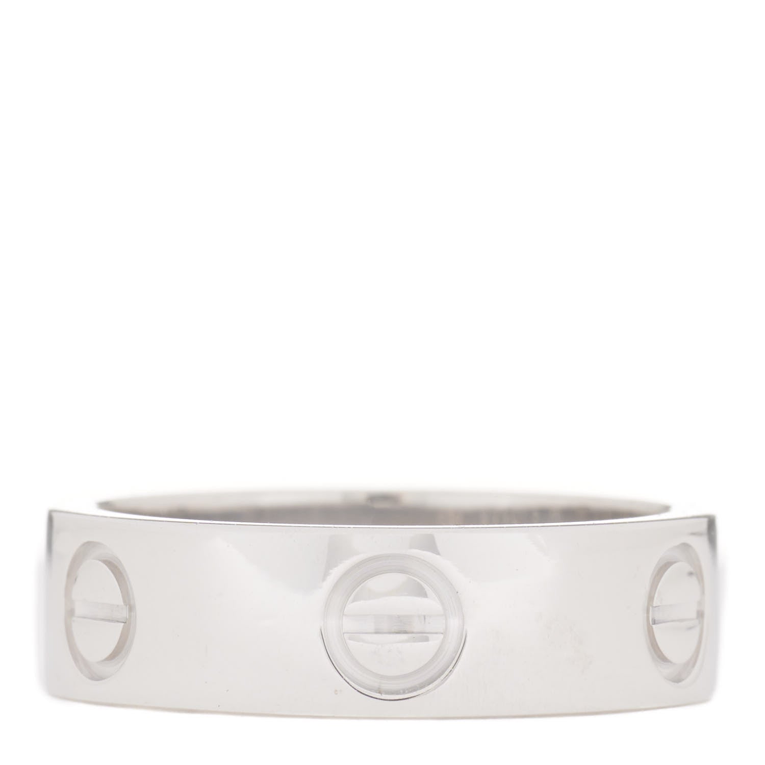 Cartier 18K White Gold 5.5mm LOVE Ring 51 5.75 3 of 4