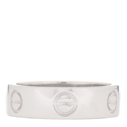 Cartier 18K White Gold 5.5mm LOVE Ring 51 5.75 3 of 4