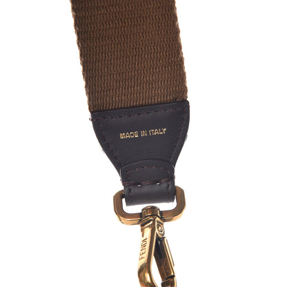 Fendi Ribbon Vitello Century FF 1974 Flat Studded Strap You Fango Marrone Ebano 4 of 7