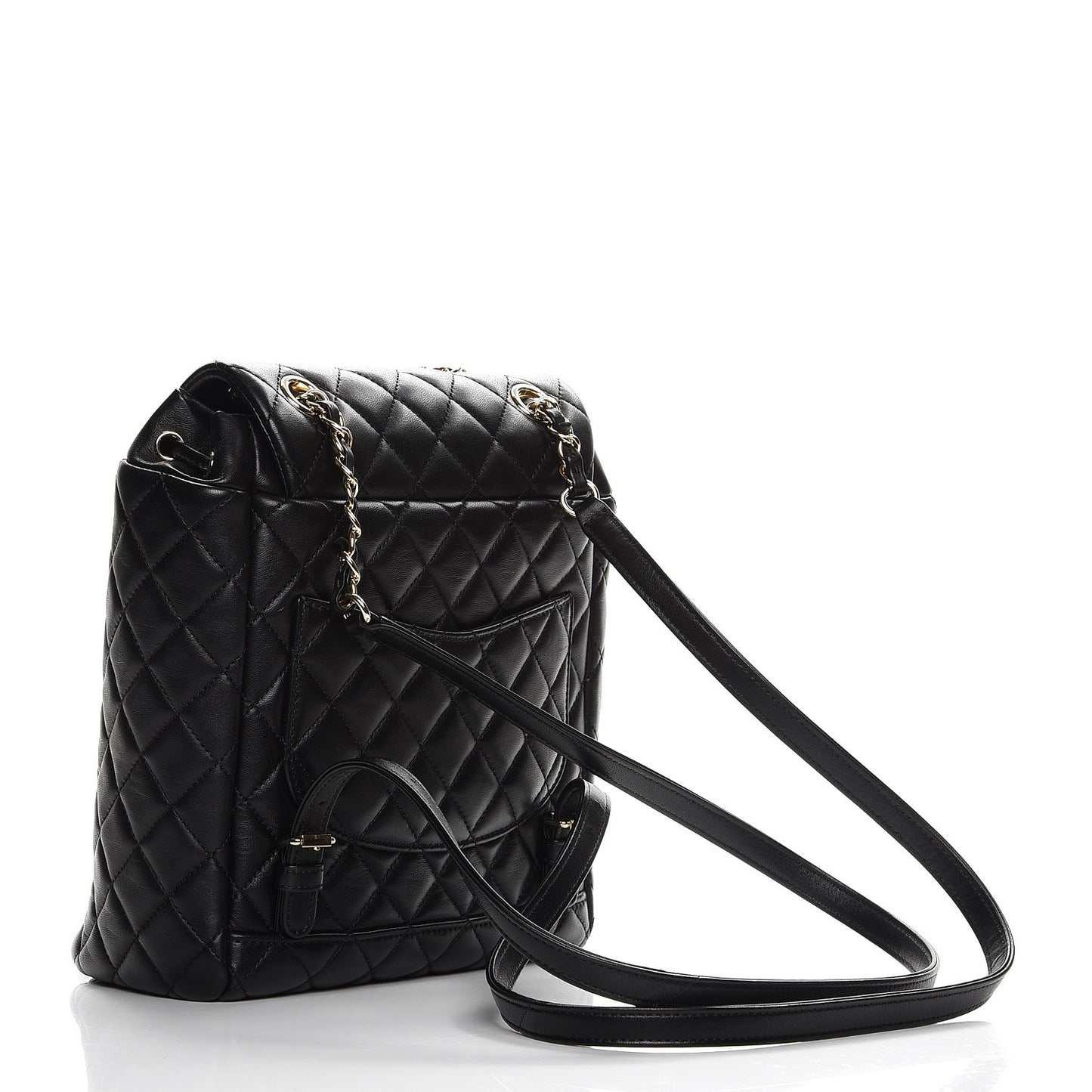 Lambskin Quilted Small Urban Spirit Backpack Black