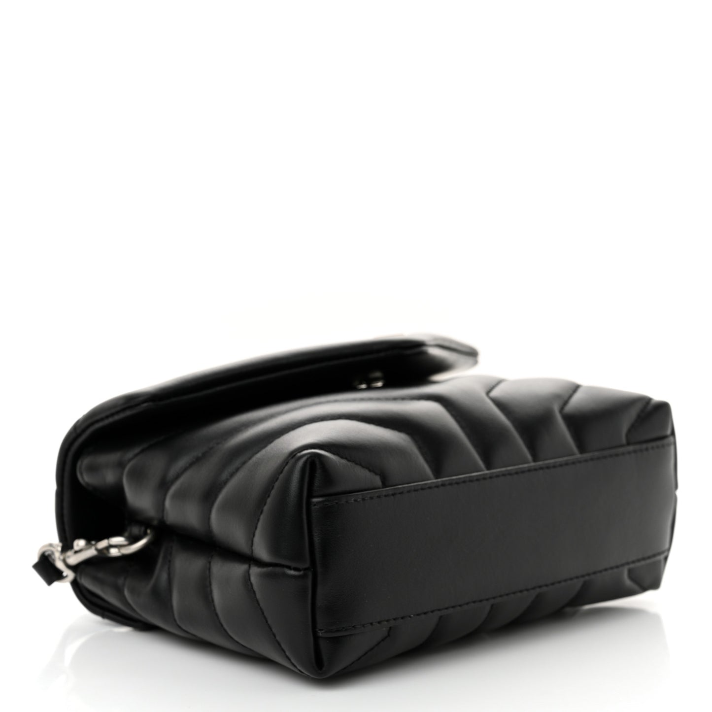 Calfskin Y Quilted Monogram Toy Loulou Crossbody Bag Black