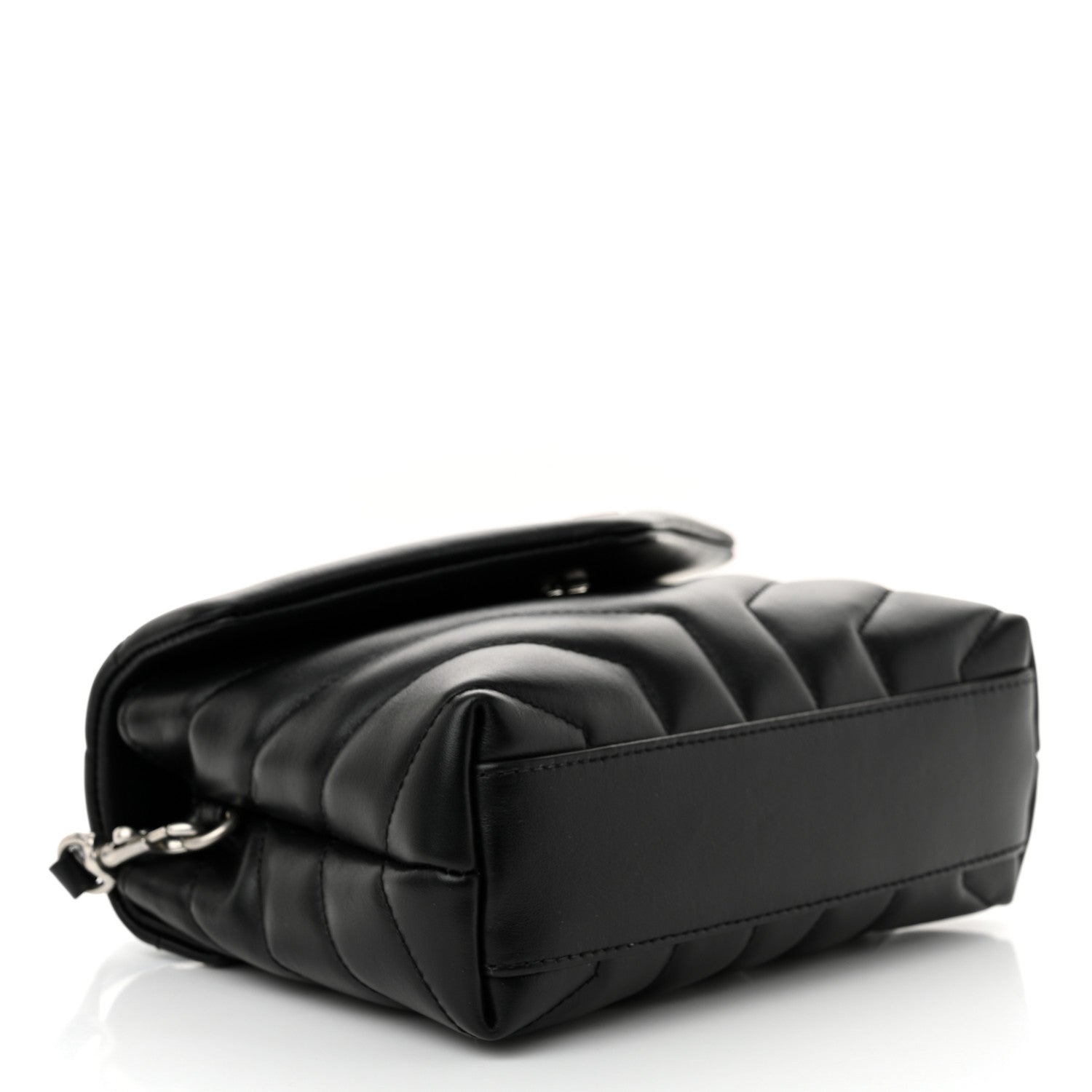 Saint Laurent Calfskin Y Quilted Monogram Toy Loulou Crossbody Bag Black 4 of 10