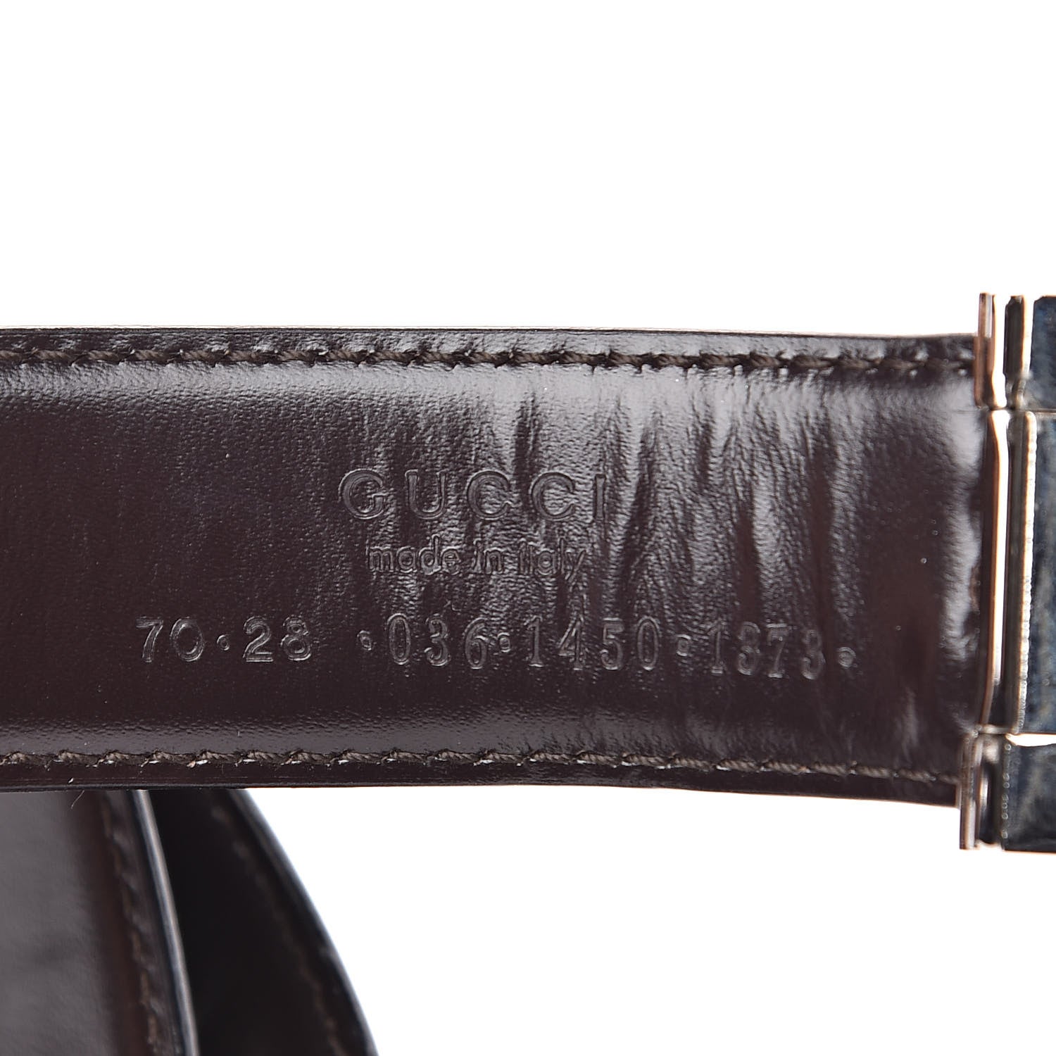 Gucci Calfskin Reversible Square G Buckle Belt 70 28 Black Brown 6 of 6