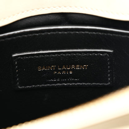 Saint Laurent Calfskin Y Quilted Monogram Small Loulou Chain Satchel Ivory 7 of 11