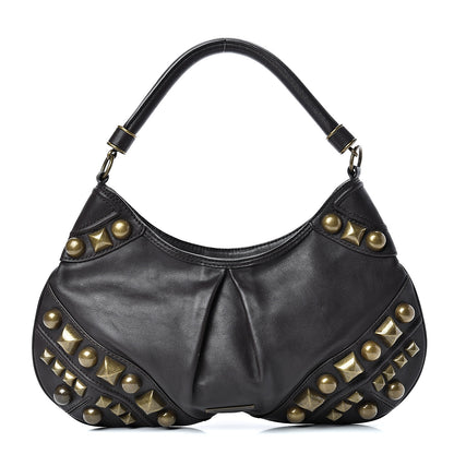 Burberry Calfskin Studded Medium Alverton Hobo Chocolate 1 of 15