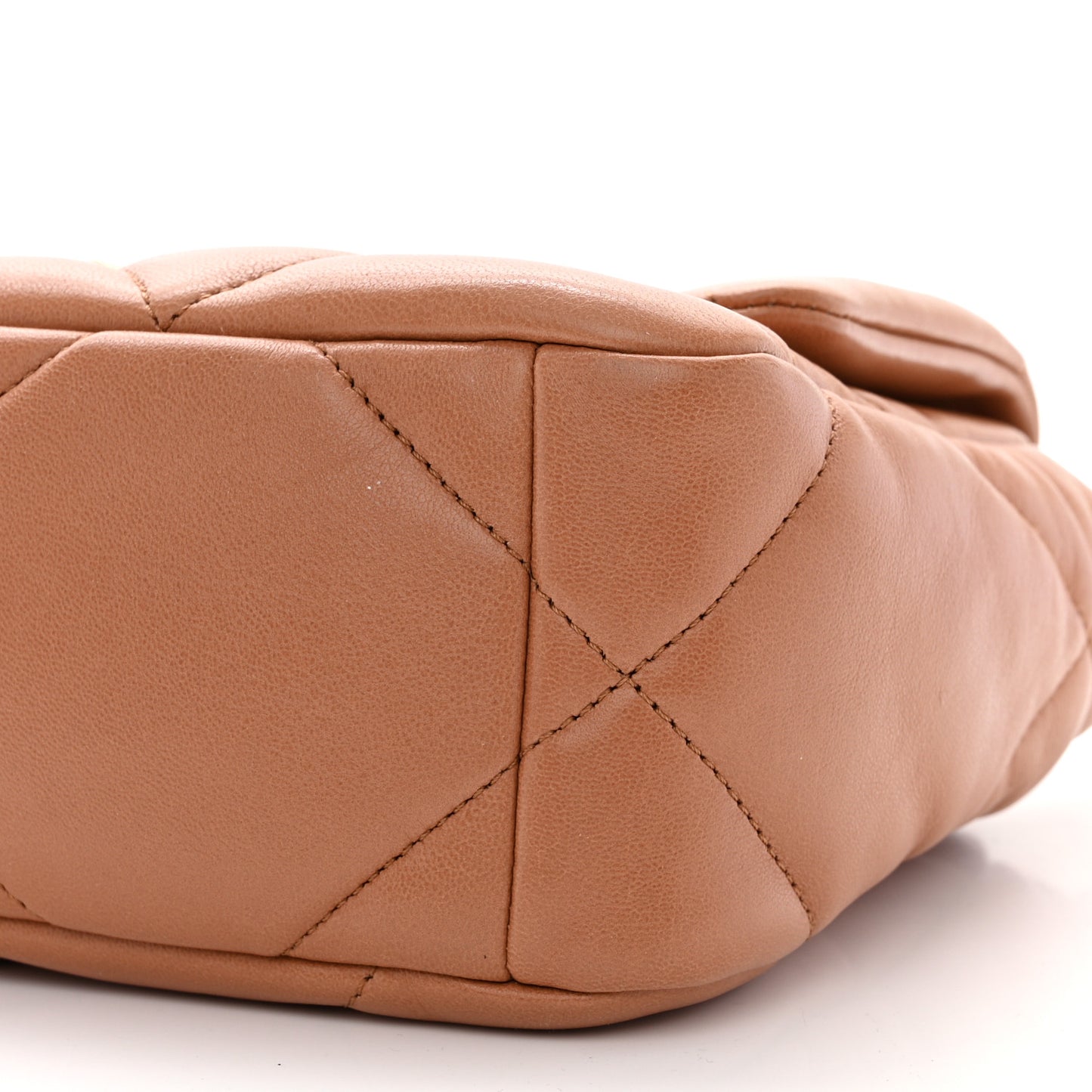 Lambskin Quilted Medium Chanel 19 Flap Brown