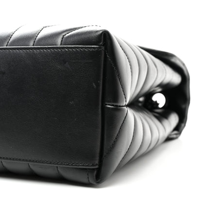 Saint Laurent Calfskin Y Quilted Monogram Monochrome Medium Loulou Chain Satchel Black 11 of 12