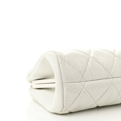 Chanel Aged Calfskin Small Just Mademoiselle Bowling Bag White 10 of 13