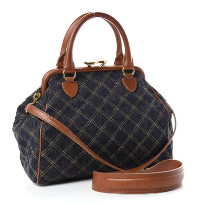 Marc Jacobs Denim Quilted Mini Stam Blue 3 of 10