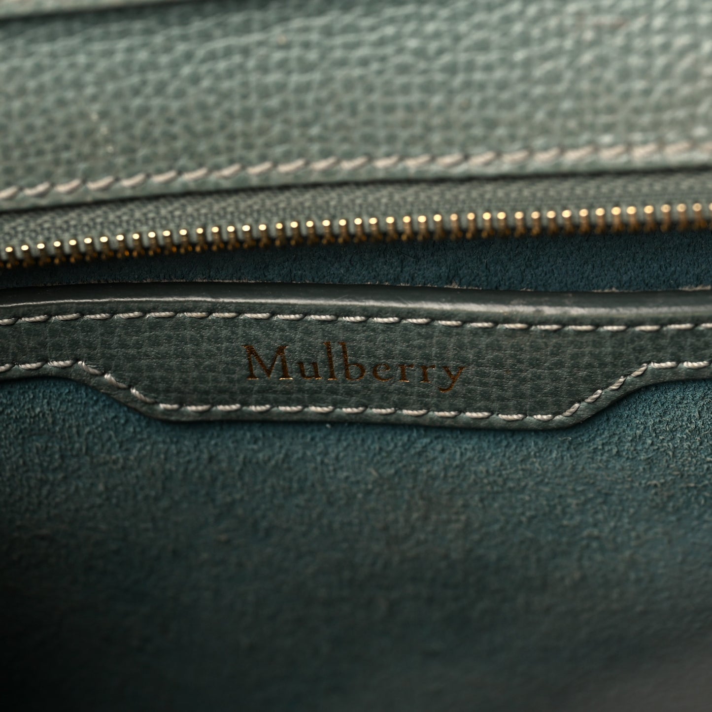 Small Classic Grain Mini Zipped Bayswater Antique Blue