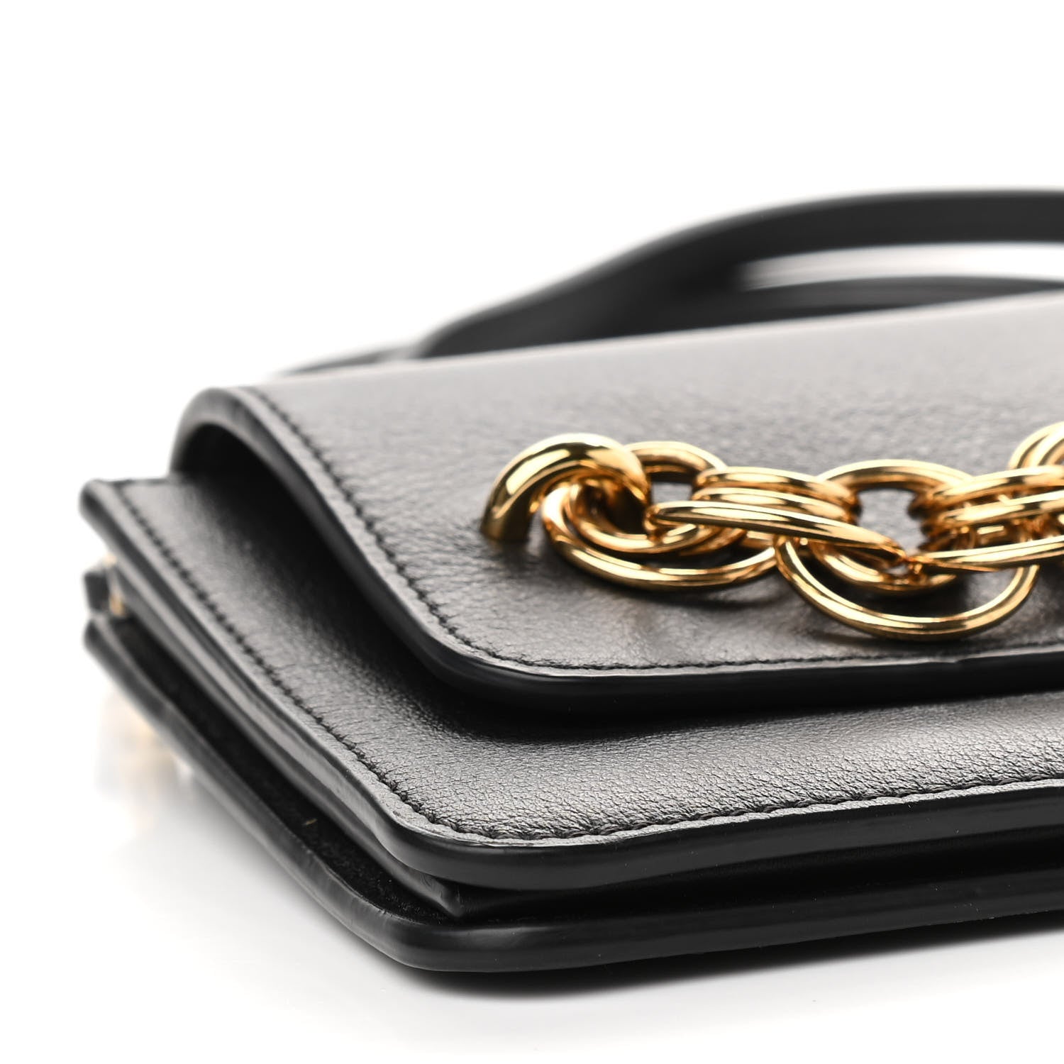 Chloe Smooth Calfskin Drew Bijou Clutch Black 8 of 10