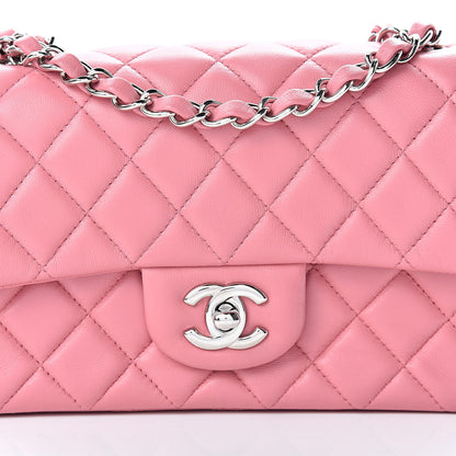 Chanel Lambskin Quilted Mini Rectangular Flap Pink 8 of 11