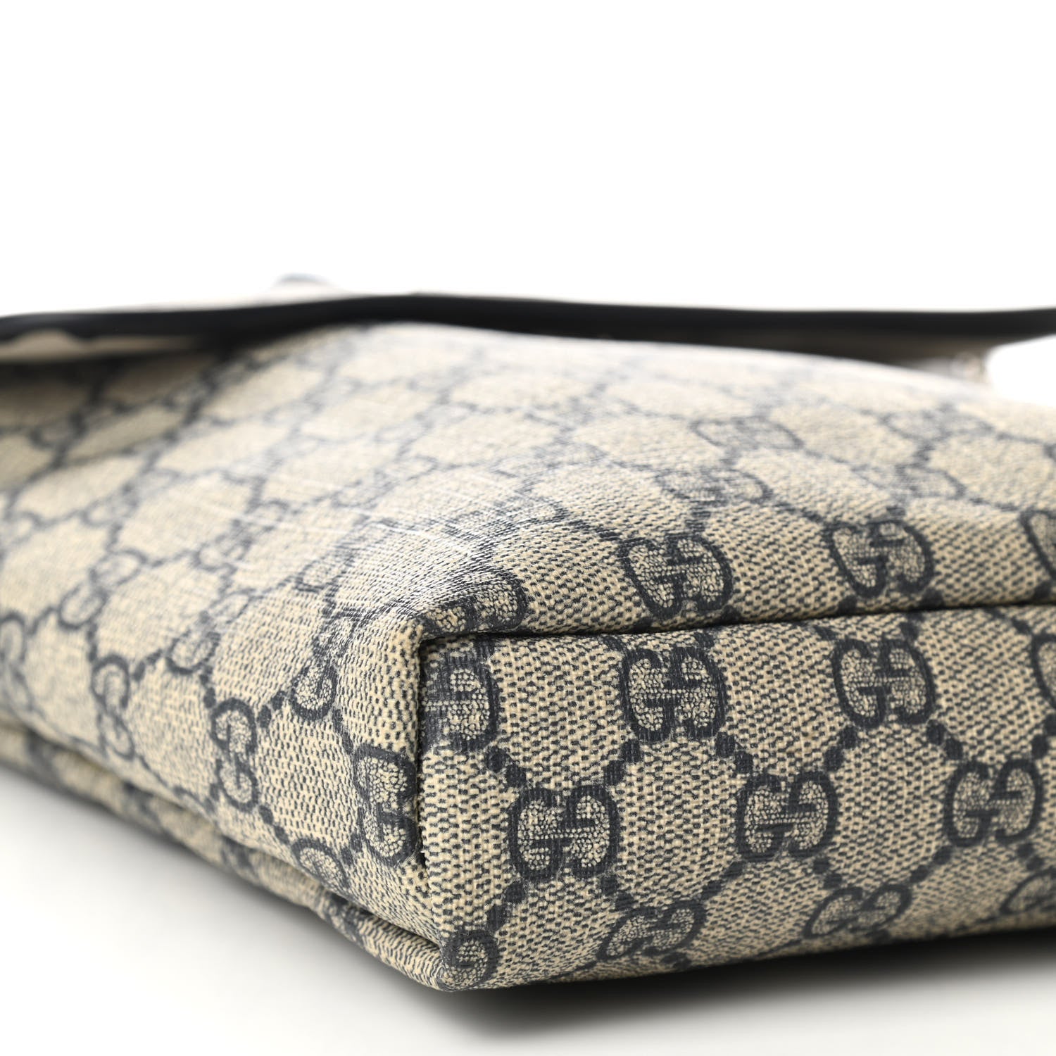 Gucci GG Plus Monogram Sellieria Calfskin Small Flap Messenger Bag Beige Blue 9 of 10