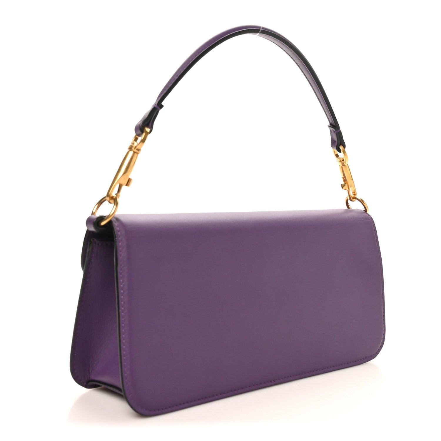 Valentino Garavani Calfskin Vlogo Loco Shoulder Bag Glicine 3 of 9