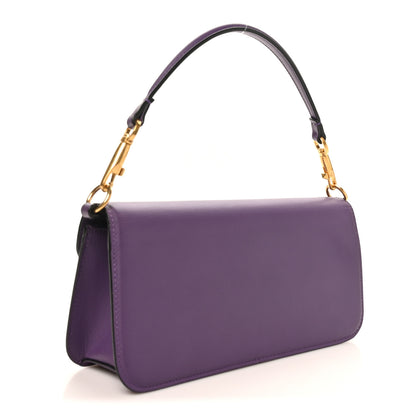 Valentino Garavani Calfskin Vlogo Loco Shoulder Bag Glicine 3 of 9