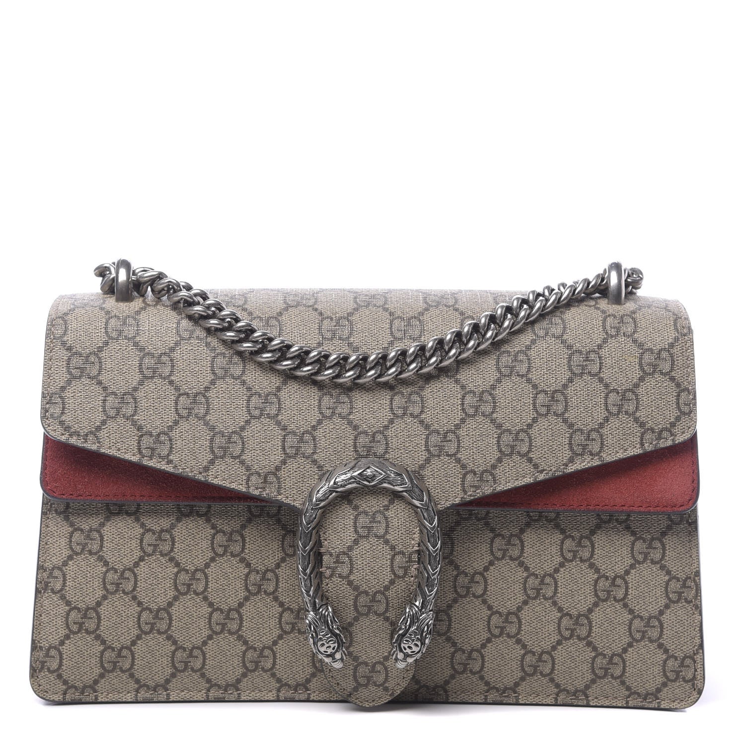 Gucci GG Supreme Monogram Small Dionysus Shoulder Bag Red 1 of 13